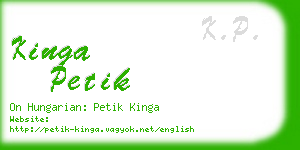kinga petik business card